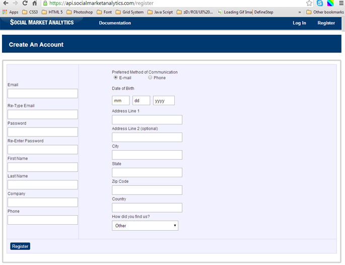 SMA User Registeration Page SMA User Registeration Page